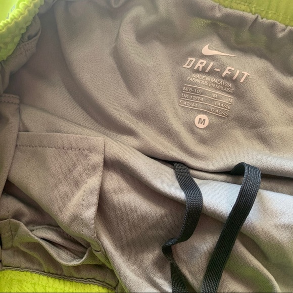 Nike lime green dri-fit running shorts size medium - Picture 2 of 2